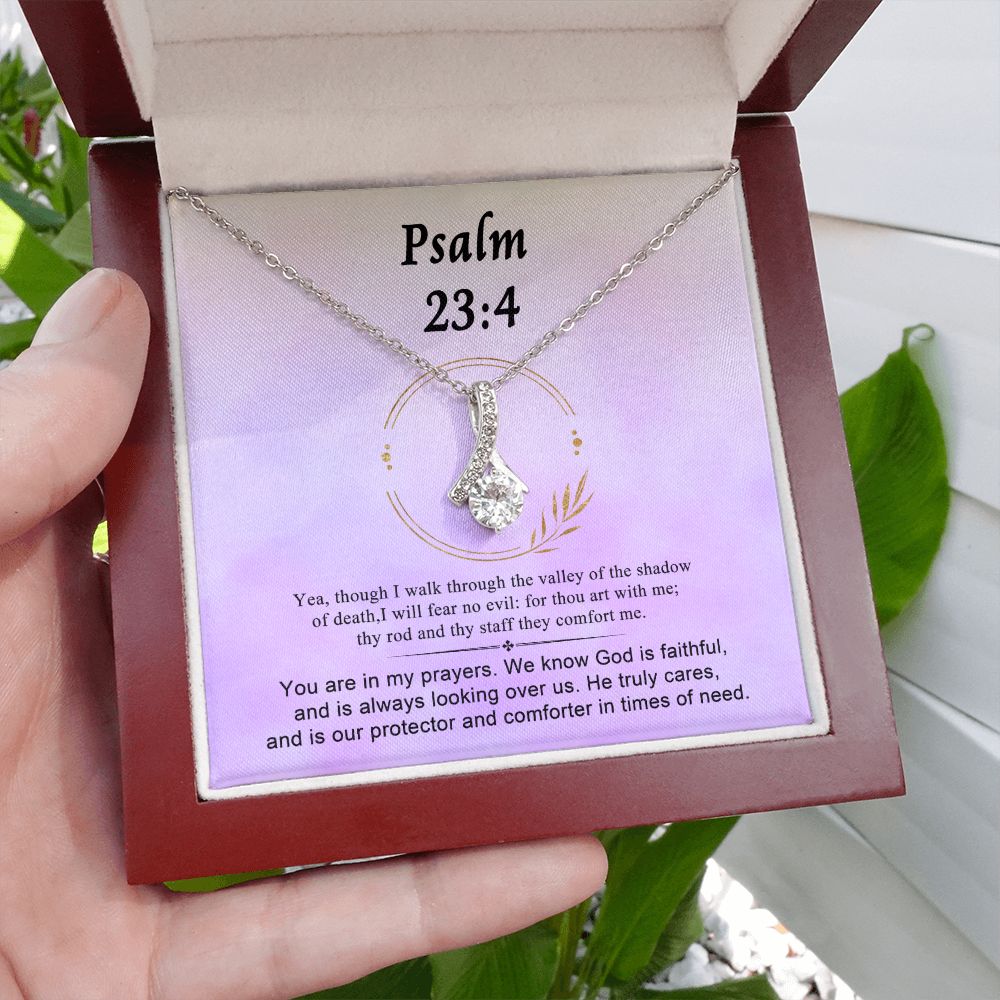 15 2022 Psalm 23:4 Necklace For Her | Motivational Gift | Recovery Necklace | Friendship Gift | Strong Woman Gift | Christian Necklaces For Women Beauty Necklace