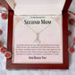 Second Mom Necklace | From Step Daughter to Chosen Mom & Adopted Mom, Jewelry Present Meaningful to Stepmother Necklace and Unbiological Mom