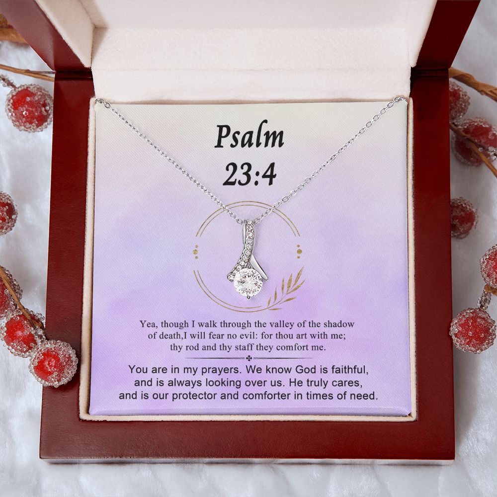 15 2022 Psalm 23:4 Necklace For Her | Motivational Gift | Recovery Necklace | Friendship Gift | Strong Woman Gift | Christian Necklaces For Women Beauty Necklace
