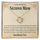 Second Mom Necklace | From Step Daughter to Chosen Mom & Adopted Mom, Jewelry Present Meaningful to Stepmother Necklace and Unbiological Mom