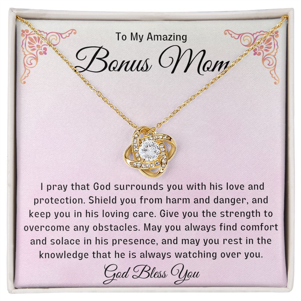 Bonus Mom Gift | Stepmom Necklace from Stepdaughter, Thank You Gifts to Get My Second Mom, Unbiological Mother, Chosen Mom & Stepped Up Mom