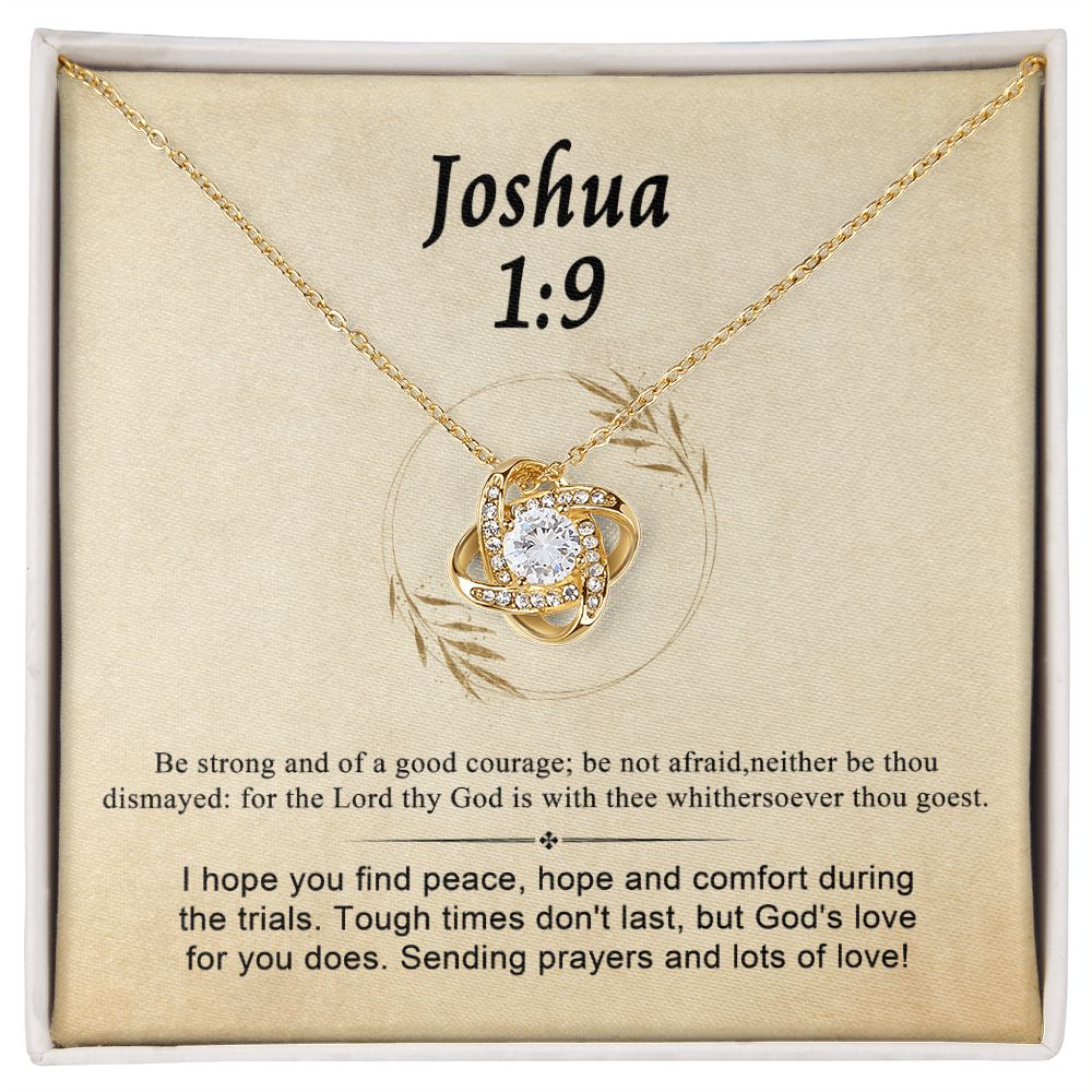 Joshua 1:9 Necklace For Her | Motivational Gift | Recovery Necklace | Friendship Gift | Strong Woman Gift | Be Strong Necklace | Warrior Gift