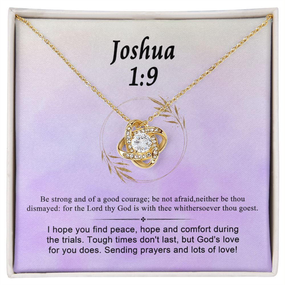 Joshua 1:9 Necklace For Her | Motivational Gift | Recovery Necklace | Friendship Gift | Strong Woman Gift | Be Strong Necklace | Warrior Gift