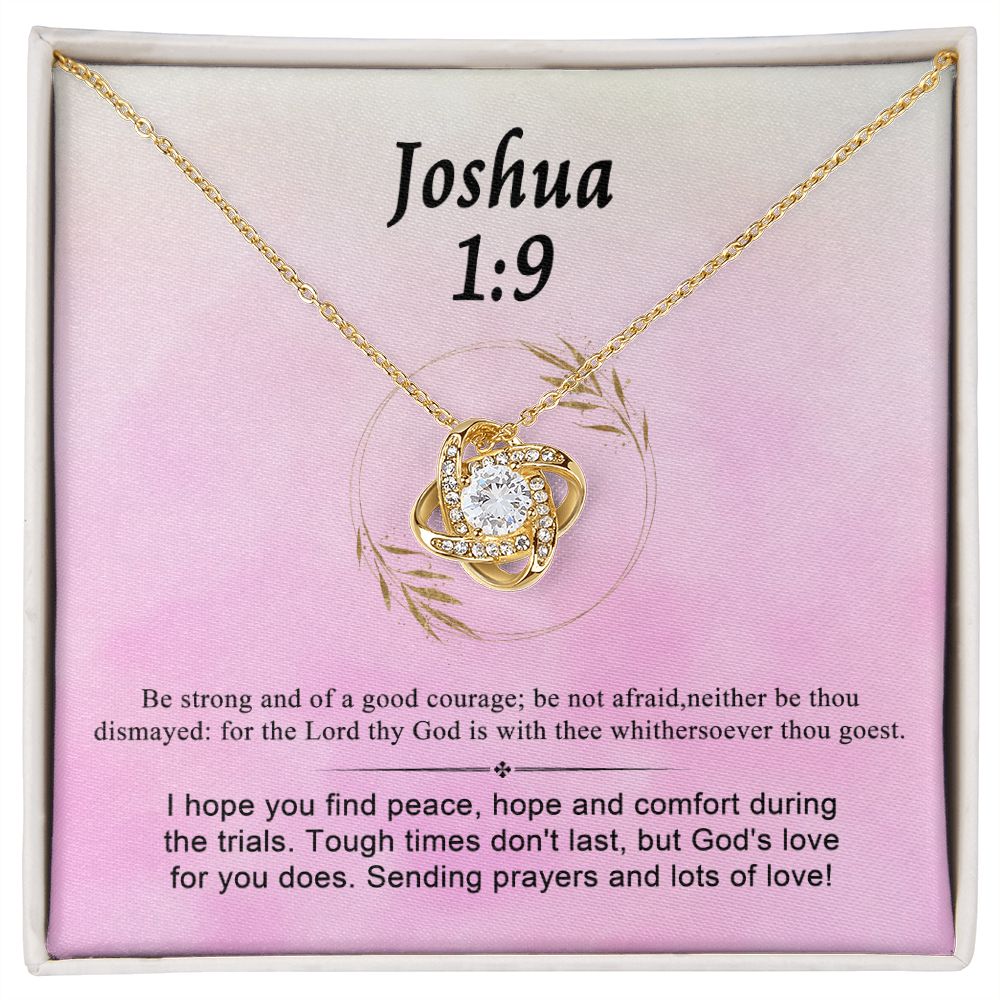 Joshua 1:9 Necklace For Her | Motivational Gift | Recovery Necklace | Friendship Gift | Strong Woman Gift | Be Strong Necklace | Warrior Gift