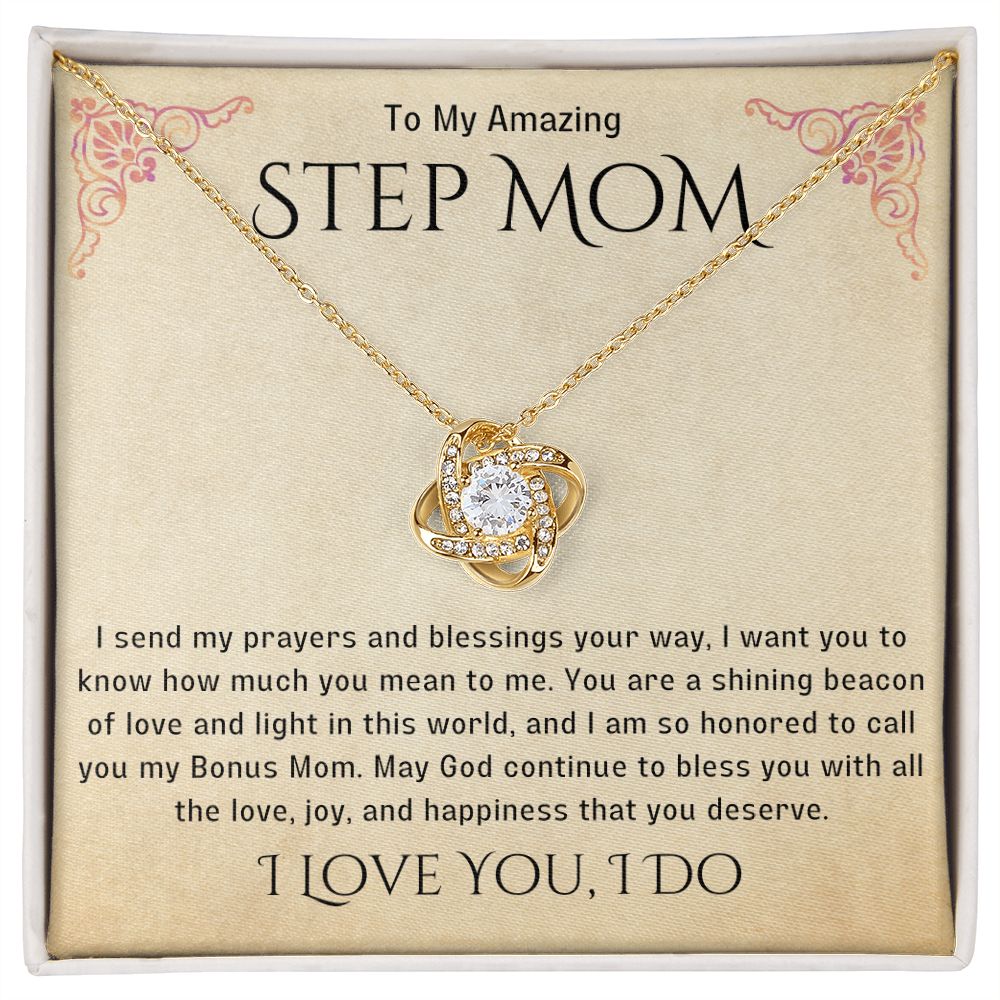 Stepmother Necklace | Present Meaningful Jewelry from Step Daughter to Unbiological Mom, Second Mother, Adopted Mom, Gifts to Get My Mom