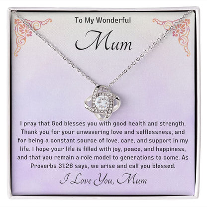 Bless my Mum Knot Necklace