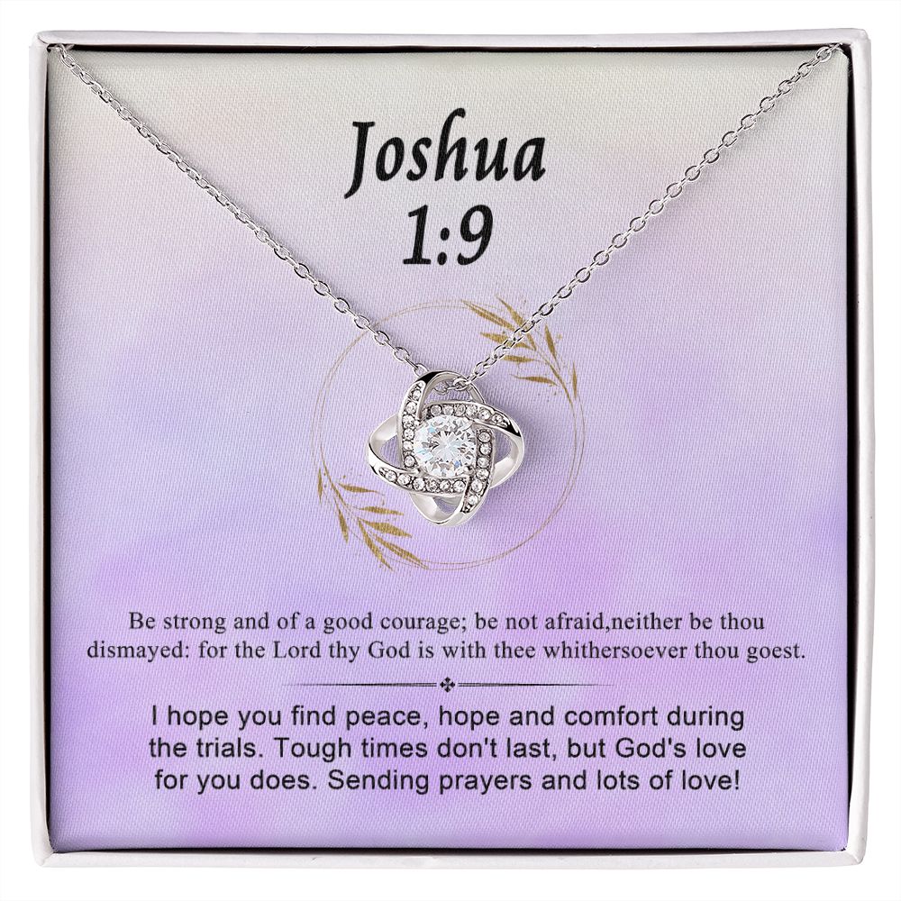 Joshua 1:9 Necklace For Her | Motivational Gift | Recovery Necklace | Friendship Gift | Strong Woman Gift | Be Strong Necklace | Warrior Gift