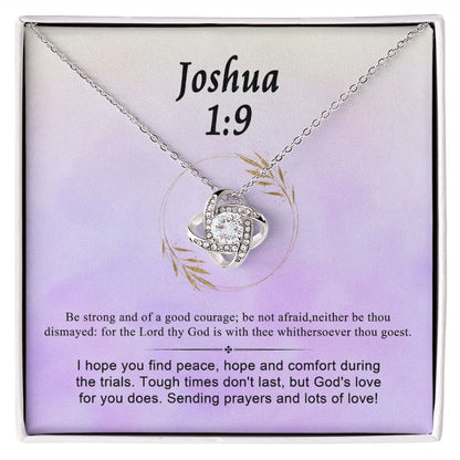 Joshua 1:9 Necklace For Her | Motivational Gift | Recovery Necklace | Friendship Gift | Strong Woman Gift | Be Strong Necklace | Warrior Gift