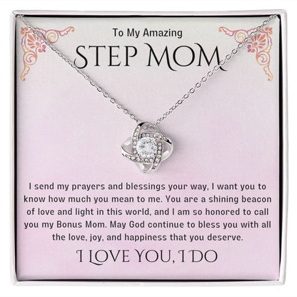 Stepmother Necklace | Present Meaningful Jewelry from Step Daughter to Unbiological Mom, Second Mother, Adopted Mom, Gifts to Get My Mom