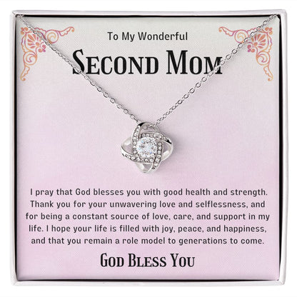 Second Mom Necklace | From Step Daughter to Chosen Mom & Adopted Mom, Jewelry Present Meaningful to Stepmother Necklace and Unbiological Mom