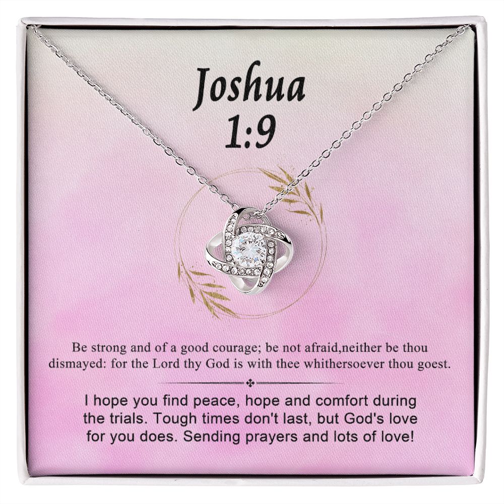 Joshua 1:9 Necklace For Her | Motivational Gift | Recovery Necklace | Friendship Gift | Strong Woman Gift | Be Strong Necklace | Warrior Gift
