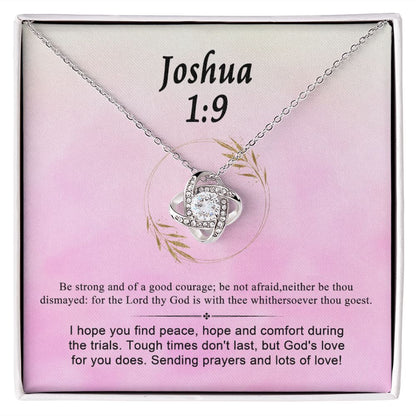 Joshua 1:9 Necklace For Her | Motivational Gift | Recovery Necklace | Friendship Gift | Strong Woman Gift | Be Strong Necklace | Warrior Gift