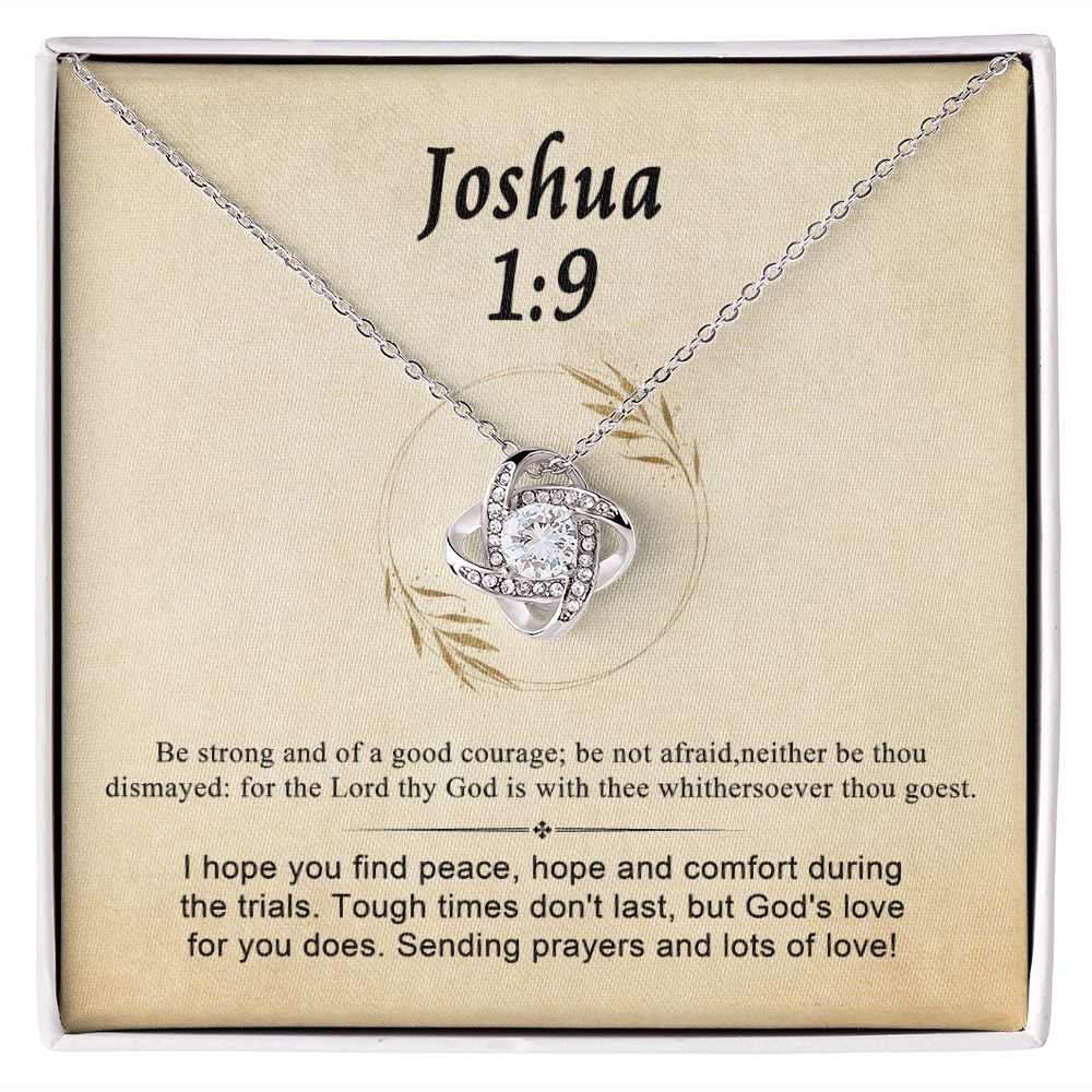 Joshua 1:9 Necklace For Her | Motivational Gift | Recovery Necklace | Friendship Gift | Strong Woman Gift | Be Strong Necklace | Warrior Gift