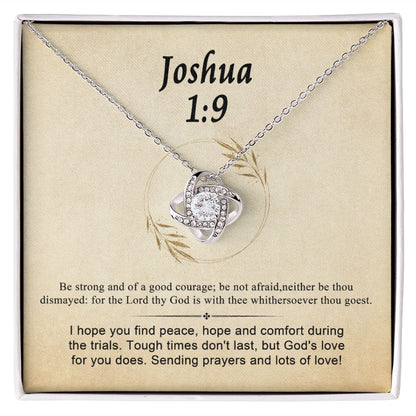Joshua 1:9 Necklace For Her | Motivational Gift | Recovery Necklace | Friendship Gift | Strong Woman Gift | Be Strong Necklace | Warrior Gift