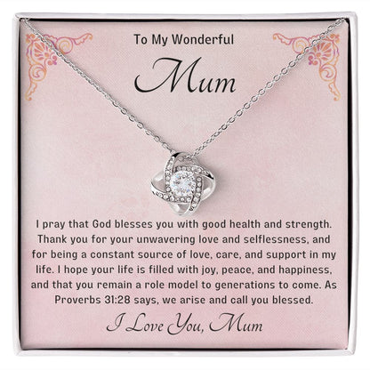 Bless my Mum Knot Necklace
