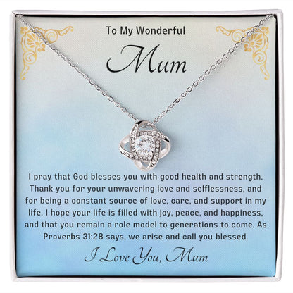 Bless my Mum Knot Necklace