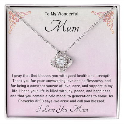 Bless my Mum Knot Necklace