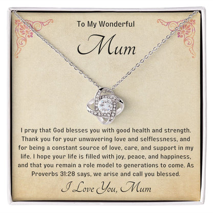 Bless my Mum Knot Necklace