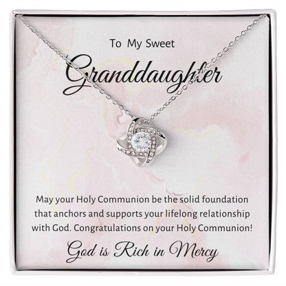 1st Communion Gifts for Granddaughter, Christening, Baptism, Confirmation, Necklace & Meaningful Message in Gift Box from Grandmother