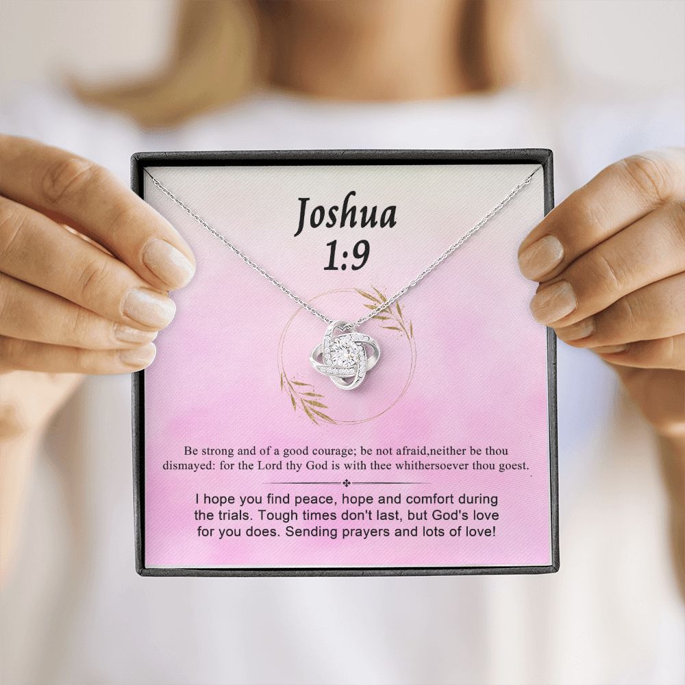 Joshua 1:9 Necklace For Her | Motivational Gift | Recovery Necklace | Friendship Gift | Strong Woman Gift | Be Strong Necklace | Warrior Gift