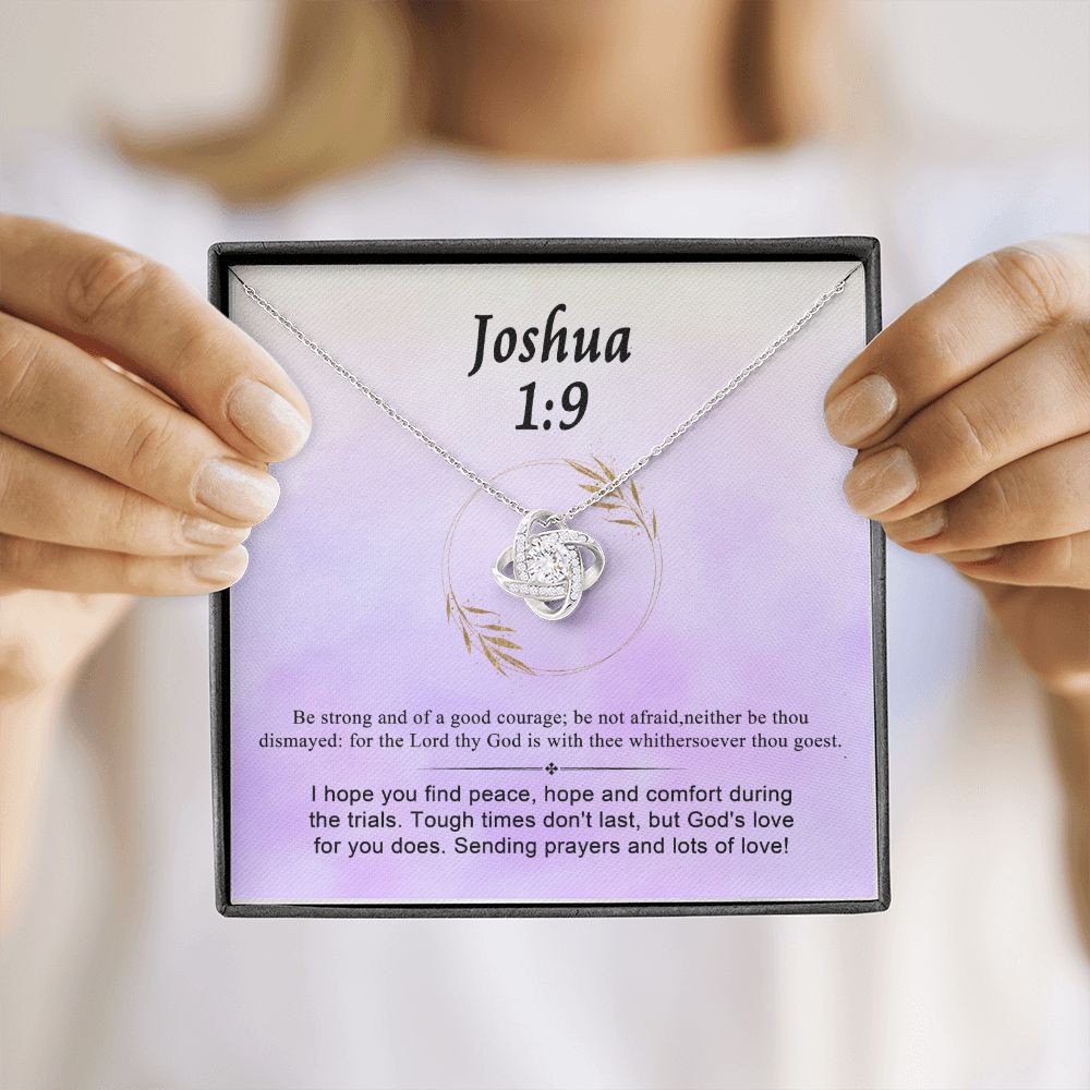 Joshua 1:9 Necklace For Her | Motivational Gift | Recovery Necklace | Friendship Gift | Strong Woman Gift | Be Strong Necklace | Warrior Gift