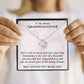 1st Communion Gifts for Granddaughter, Christening, Baptism, Confirmation, Necklace & Meaningful Message in Gift Box from Grandmother