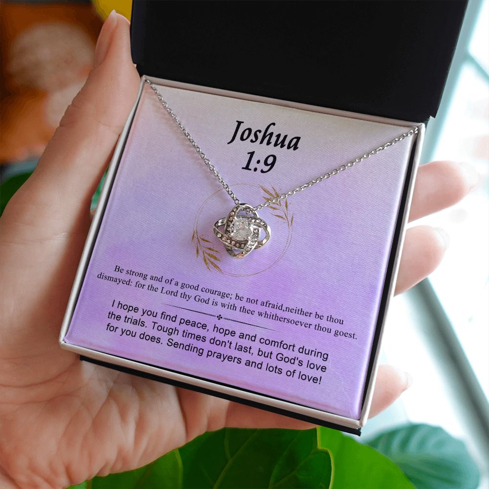 Joshua 1:9 Necklace For Her | Motivational Gift | Recovery Necklace | Friendship Gift | Strong Woman Gift | Be Strong Necklace | Warrior Gift
