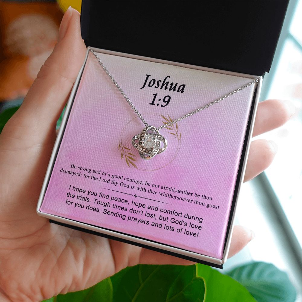 Joshua 1:9 Necklace For Her | Motivational Gift | Recovery Necklace | Friendship Gift | Strong Woman Gift | Be Strong Necklace | Warrior Gift