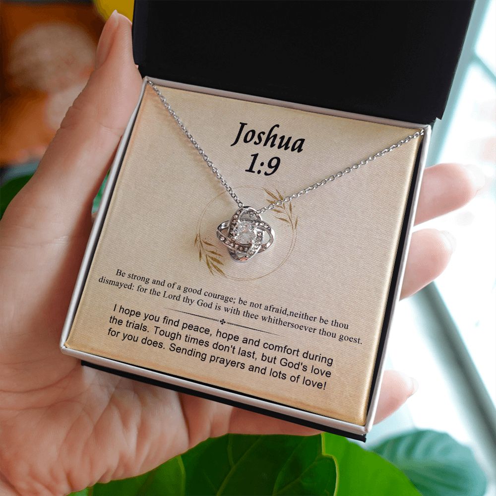 Joshua 1:9 Necklace For Her | Motivational Gift | Recovery Necklace | Friendship Gift | Strong Woman Gift | Be Strong Necklace | Warrior Gift