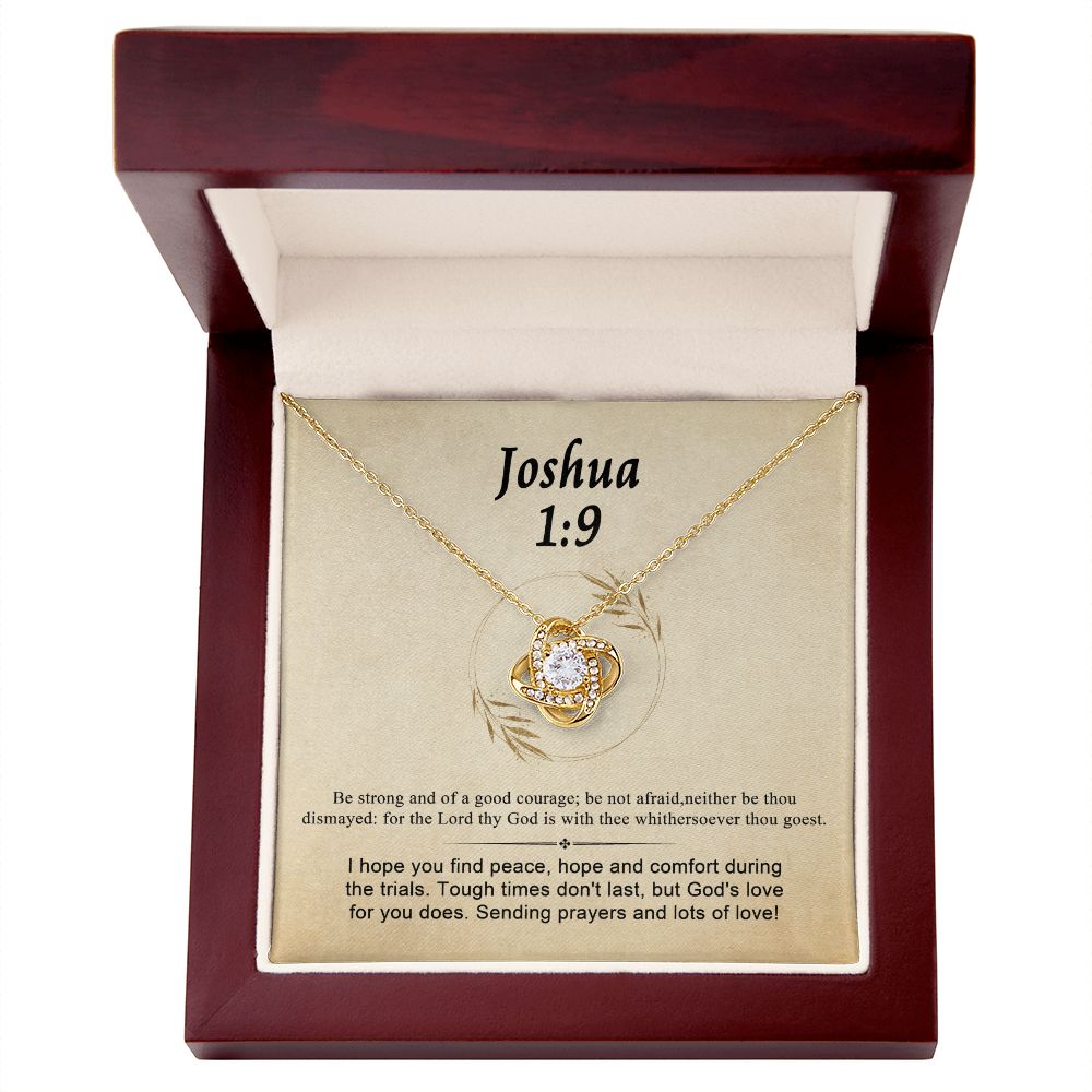 Joshua 1:9 Necklace For Her | Motivational Gift | Recovery Necklace | Friendship Gift | Strong Woman Gift | Be Strong Necklace | Warrior Gift