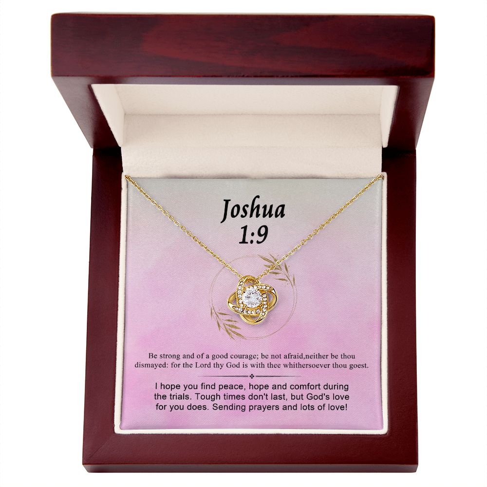 Joshua 1:9 Necklace For Her | Motivational Gift | Recovery Necklace | Friendship Gift | Strong Woman Gift | Be Strong Necklace | Warrior Gift