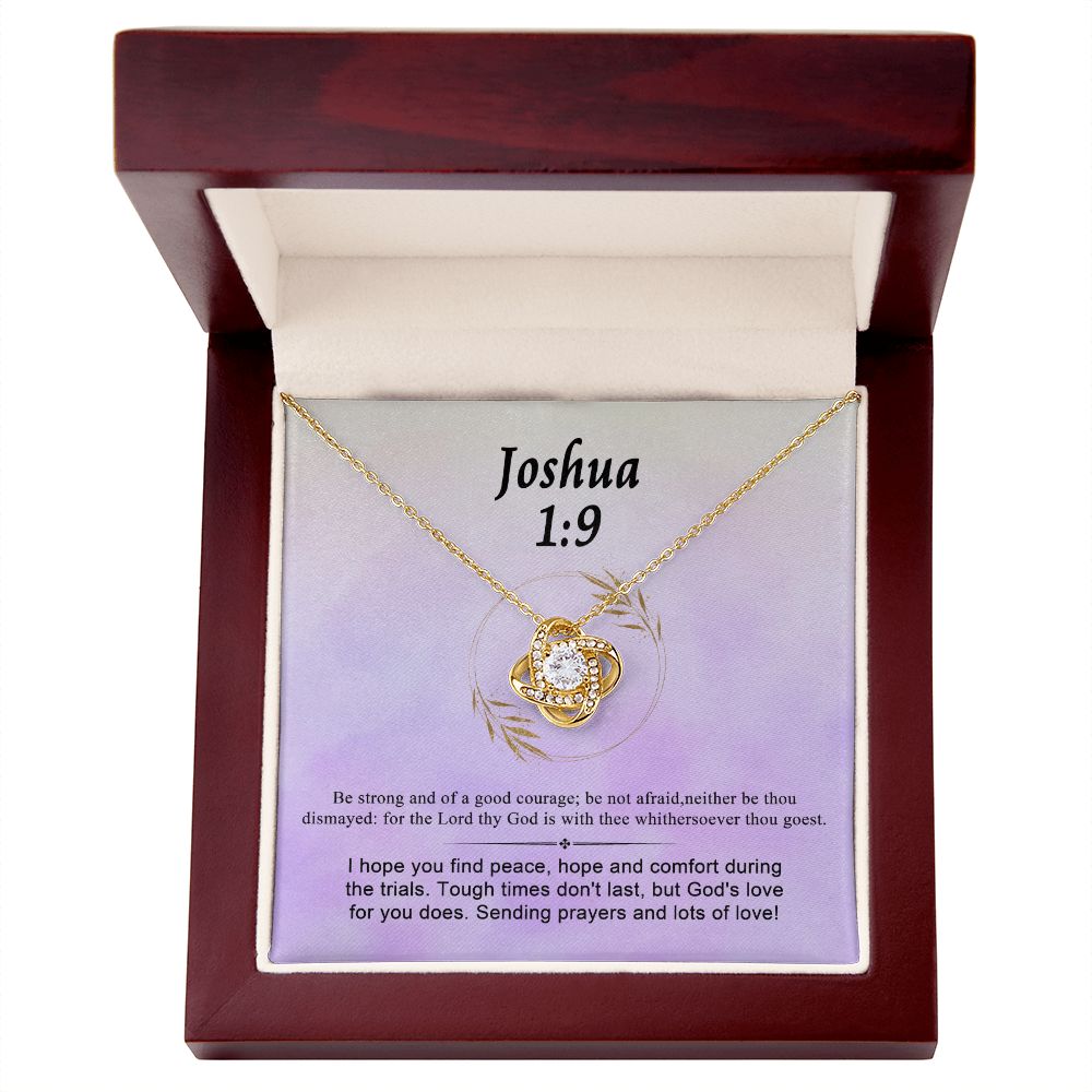 Joshua 1:9 Necklace For Her | Motivational Gift | Recovery Necklace | Friendship Gift | Strong Woman Gift | Be Strong Necklace | Warrior Gift
