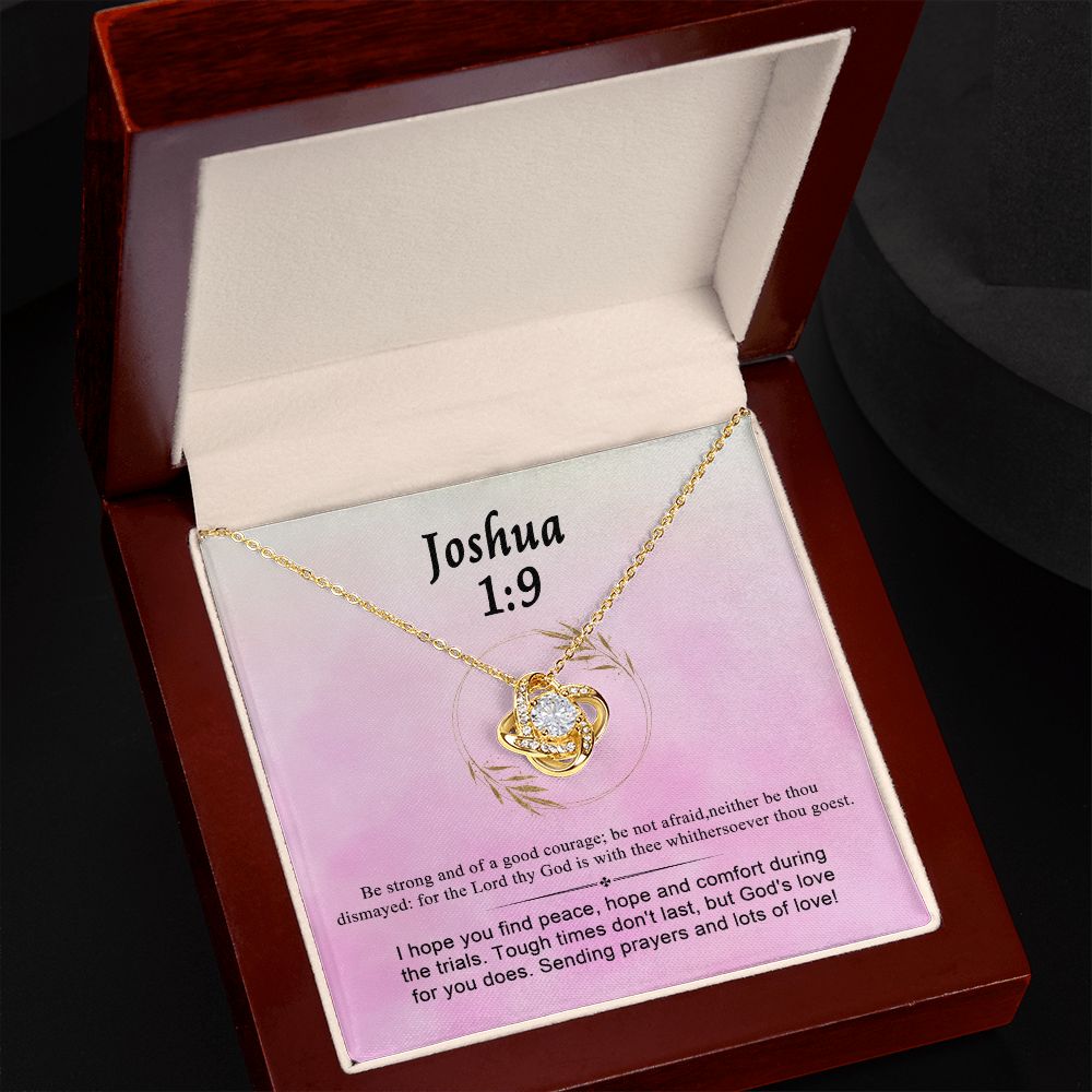 Joshua 1:9 Necklace For Her | Motivational Gift | Recovery Necklace | Friendship Gift | Strong Woman Gift | Be Strong Necklace | Warrior Gift