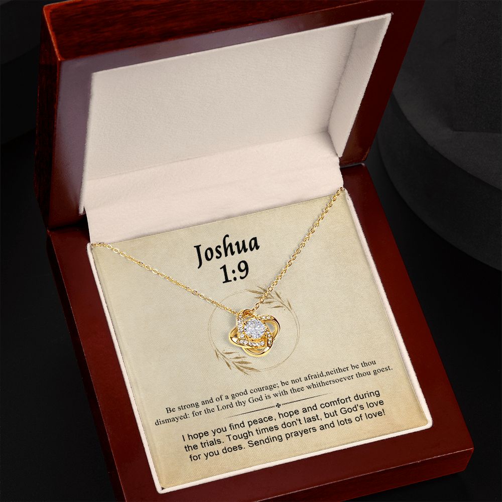 Joshua 1:9 Necklace For Her | Motivational Gift | Recovery Necklace | Friendship Gift | Strong Woman Gift | Be Strong Necklace | Warrior Gift
