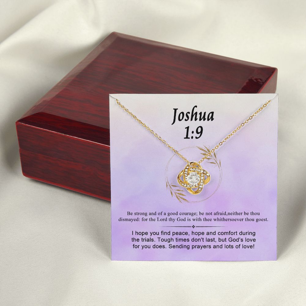Joshua 1:9 Necklace For Her | Motivational Gift | Recovery Necklace | Friendship Gift | Strong Woman Gift | Be Strong Necklace | Warrior Gift
