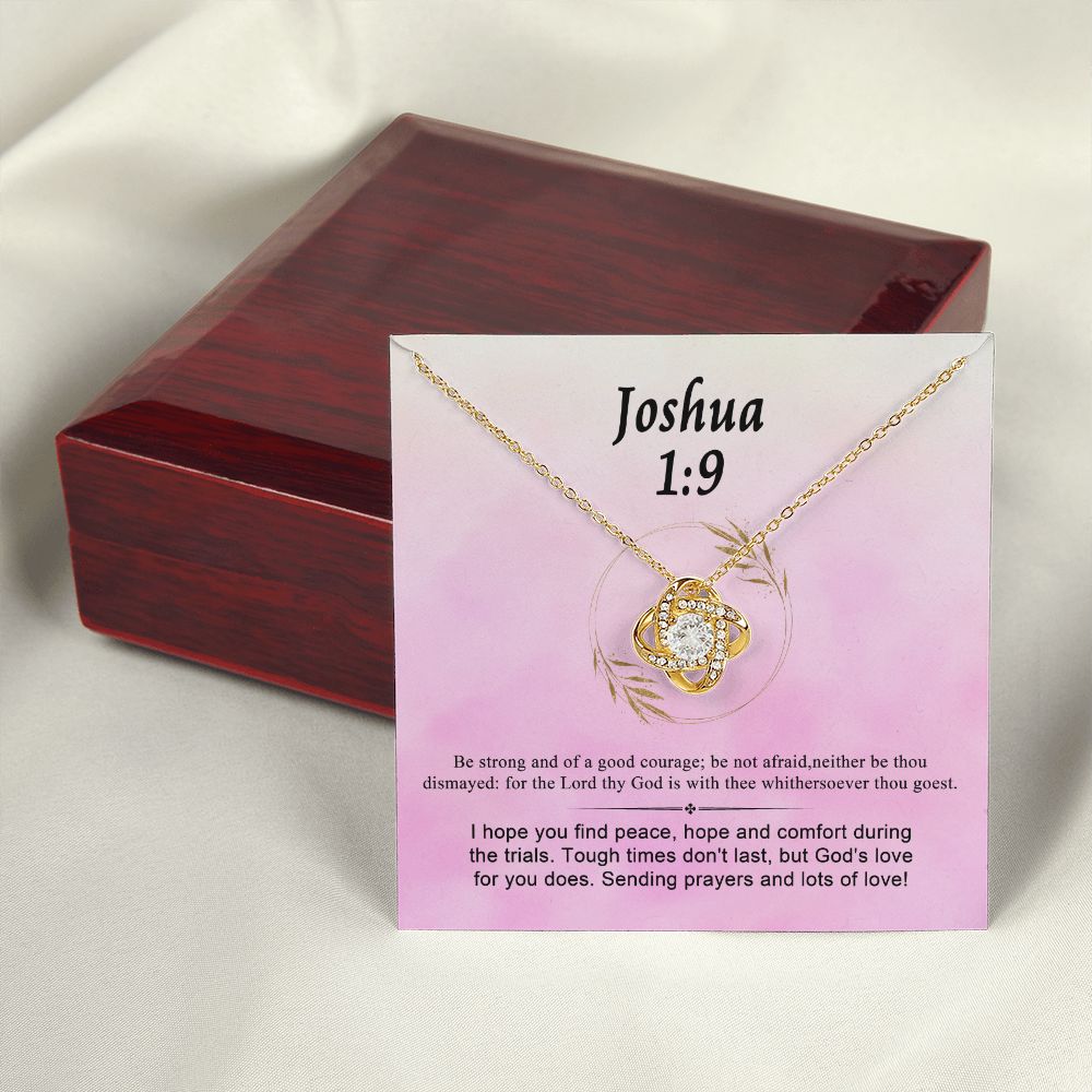 Joshua 1:9 Necklace For Her | Motivational Gift | Recovery Necklace | Friendship Gift | Strong Woman Gift | Be Strong Necklace | Warrior Gift