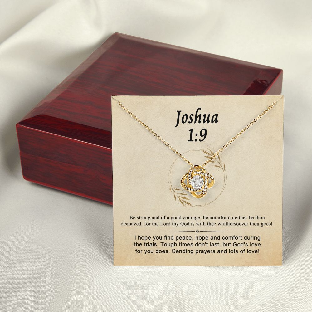 Joshua 1:9 Necklace For Her | Motivational Gift | Recovery Necklace | Friendship Gift | Strong Woman Gift | Be Strong Necklace | Warrior Gift