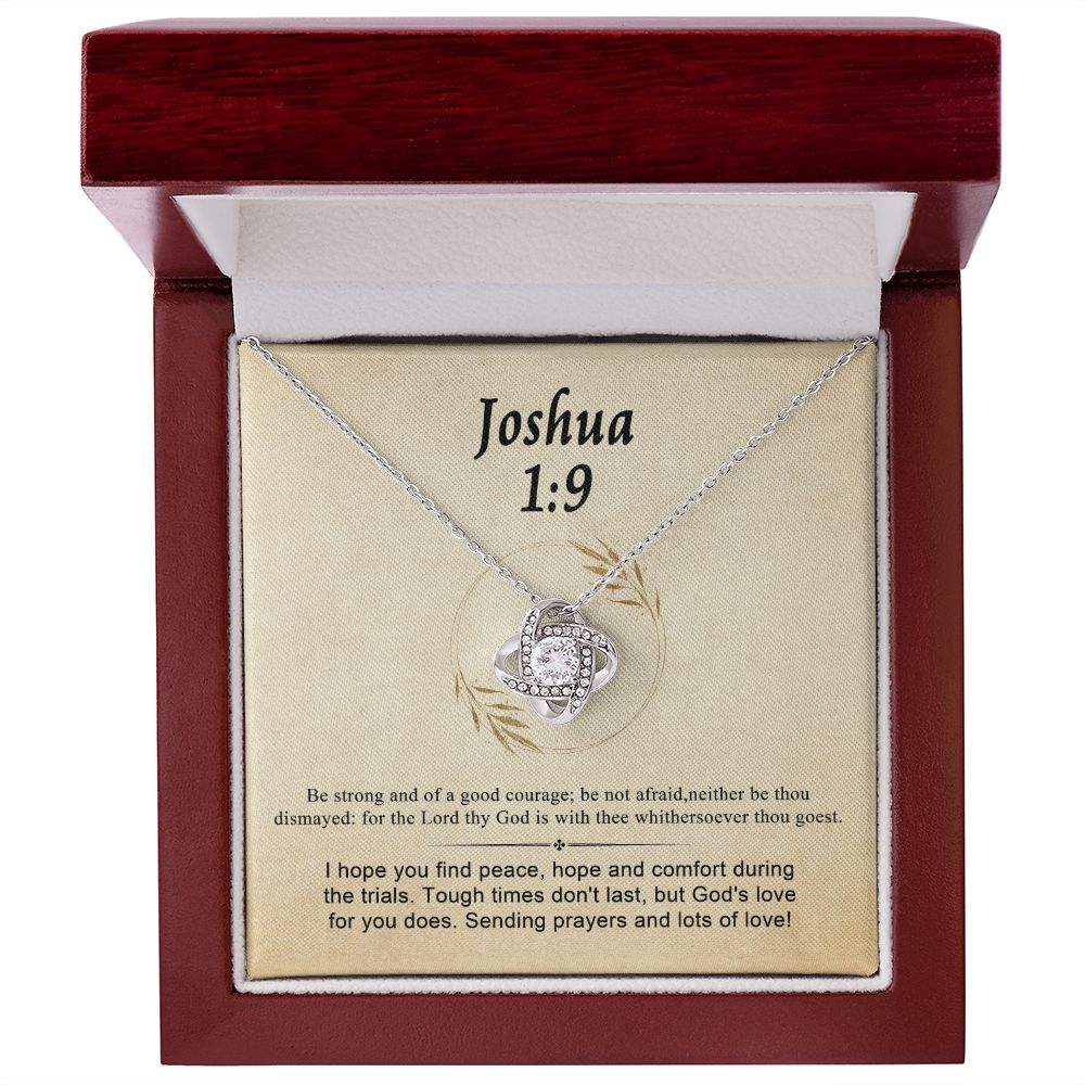 Joshua 1:9 Necklace For Her | Motivational Gift | Recovery Necklace | Friendship Gift | Strong Woman Gift | Be Strong Necklace | Warrior Gift