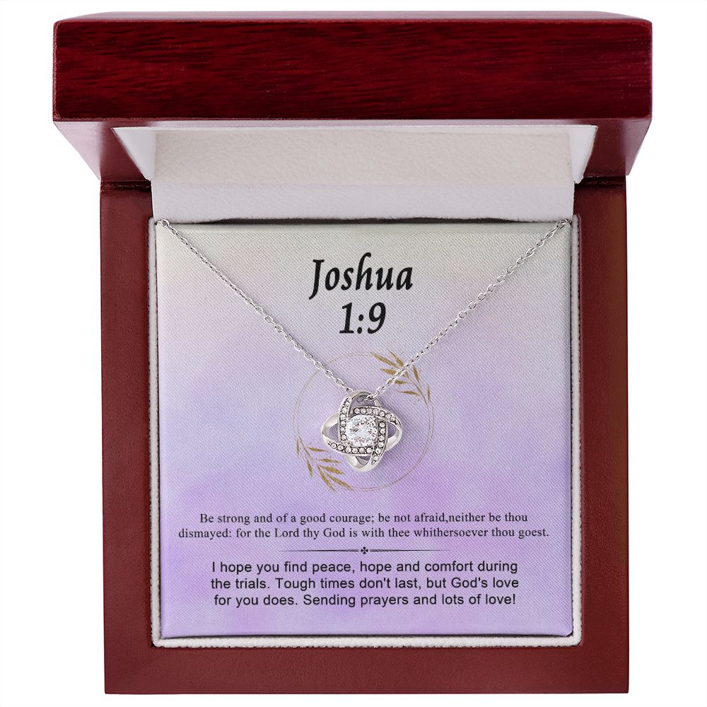 Joshua 1:9 Necklace For Her | Motivational Gift | Recovery Necklace | Friendship Gift | Strong Woman Gift | Be Strong Necklace | Warrior Gift