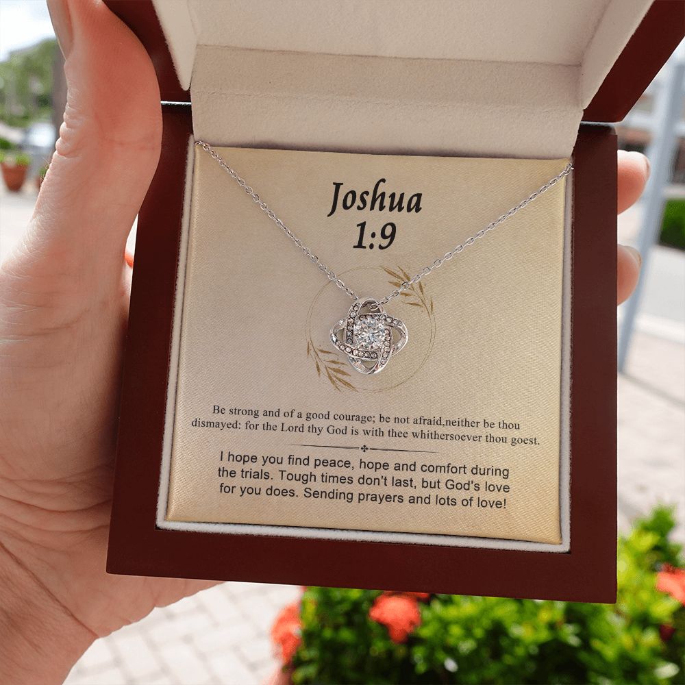 Joshua 1:9 Necklace For Her | Motivational Gift | Recovery Necklace | Friendship Gift | Strong Woman Gift | Be Strong Necklace | Warrior Gift