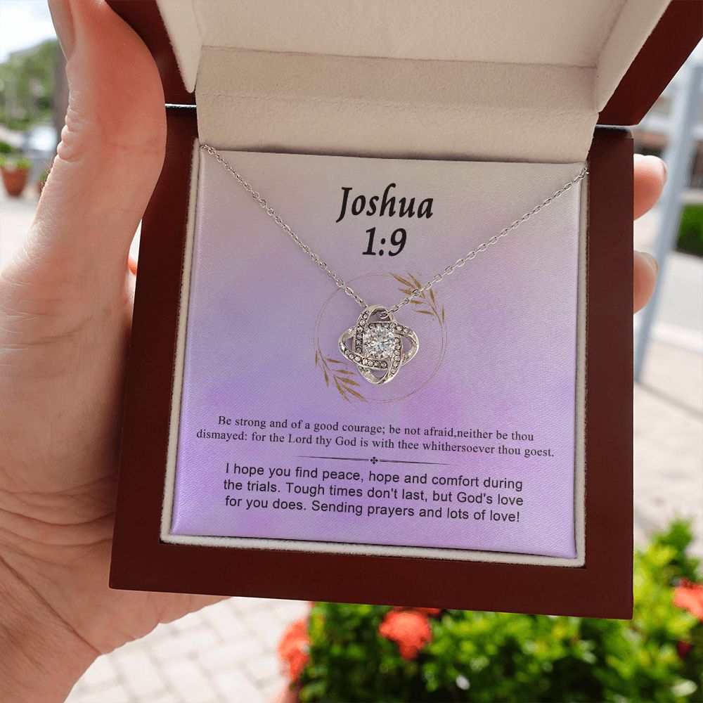Joshua 1:9 Necklace For Her | Motivational Gift | Recovery Necklace | Friendship Gift | Strong Woman Gift | Be Strong Necklace | Warrior Gift