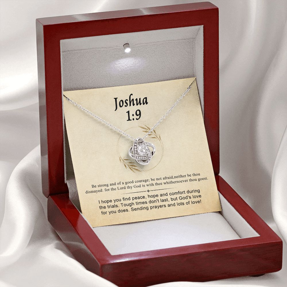 Joshua 1:9 Necklace For Her | Motivational Gift | Recovery Necklace | Friendship Gift | Strong Woman Gift | Be Strong Necklace | Warrior Gift