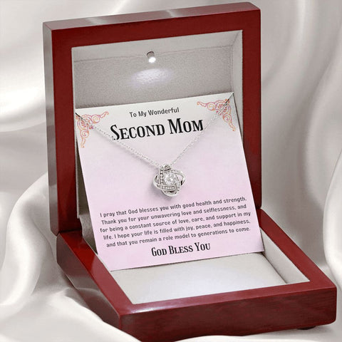 Second Mom Necklace | From Step Daughter to Chosen Mom & Adopted Mom, Jewelry Present Meaningful to Stepmother Necklace and Unbiological Mom