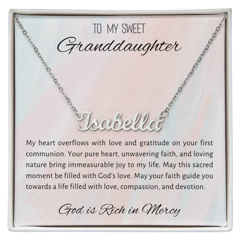 9 Personalized Name Necklace with Message Card