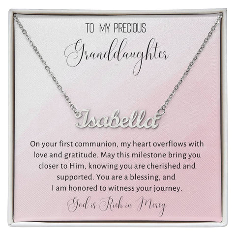 5 Personalized Name Necklace with Message Card