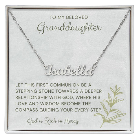 16 Personalized Name Necklace with Message Card