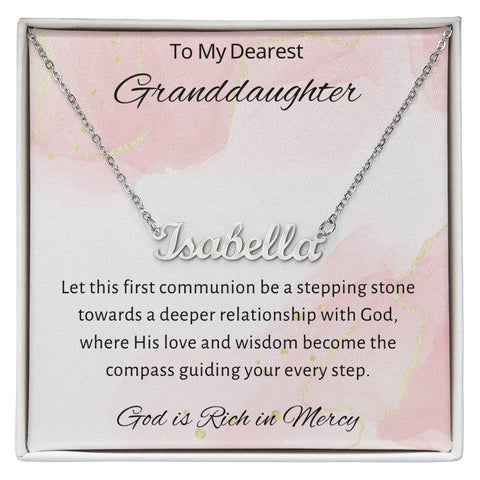 14 Personalized Name Necklace with Message Card