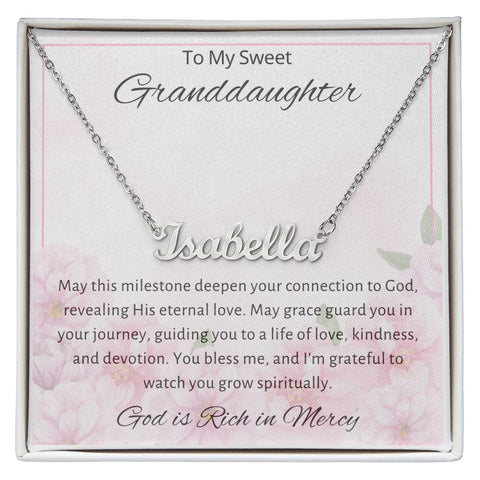 11 Personalized Name Necklace with Message Card