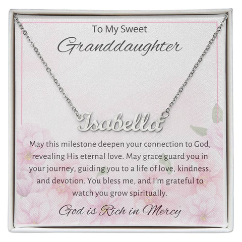 11 Personalized Name Necklace with Message Card