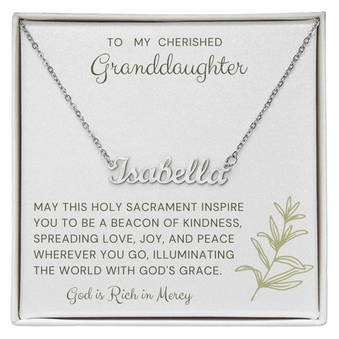 15 Personalized Name Necklace with Message Card